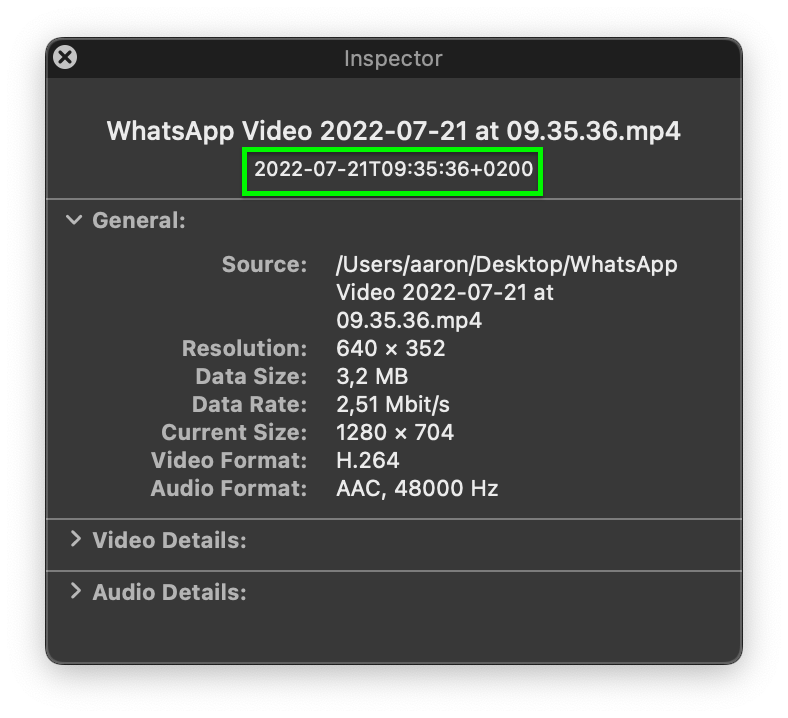 Fixing Date and Time for Photos and Videos Saved from WhatsApp