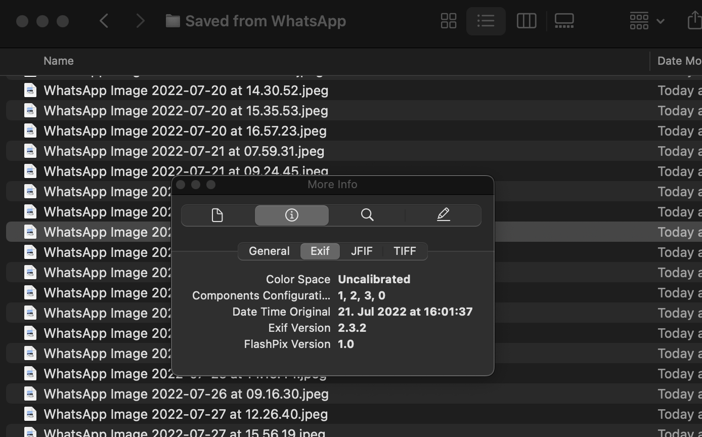 Fixing Date and Time for Photos and Videos Saved from WhatsApp