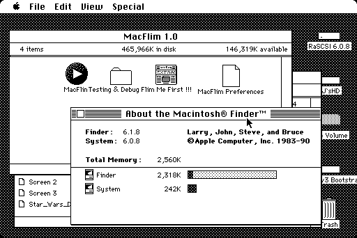 Opening Screenshots From a Vintage Macintosh in Modern macOS